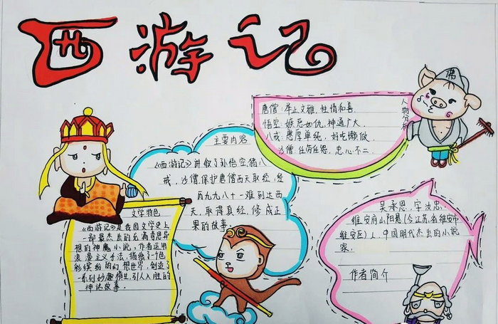 西游记初中手抄报图片